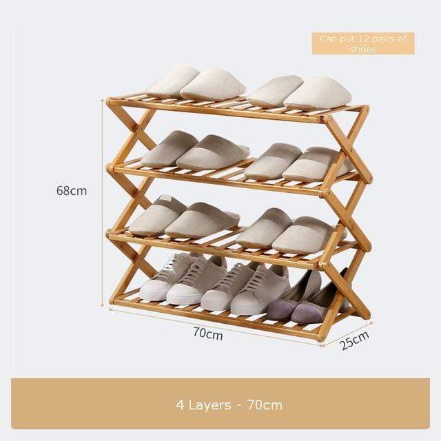 wickedafstore Bamboo Household Foldable Rack